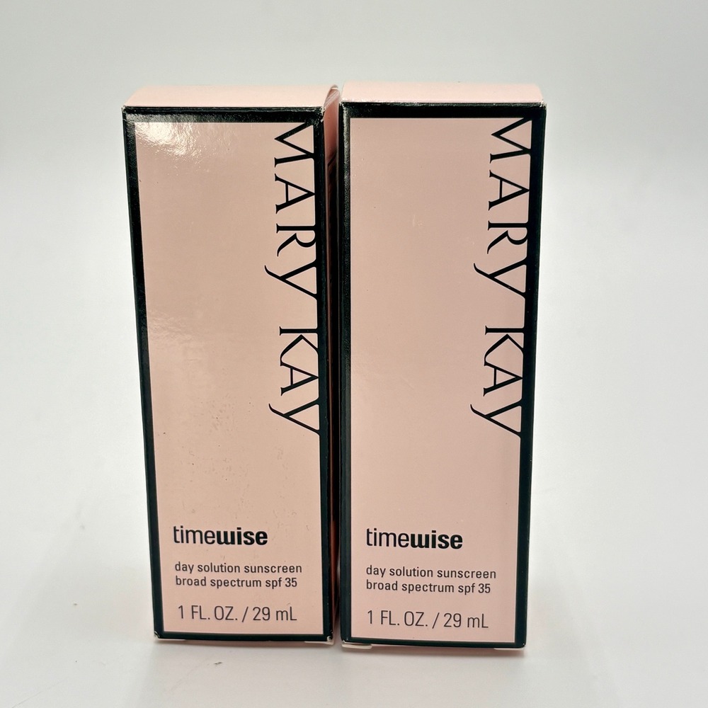 Lot of 2 Mary Kay TimeWise Day Solution SPF 35 1oz New Sunscreen Broad Spectrum